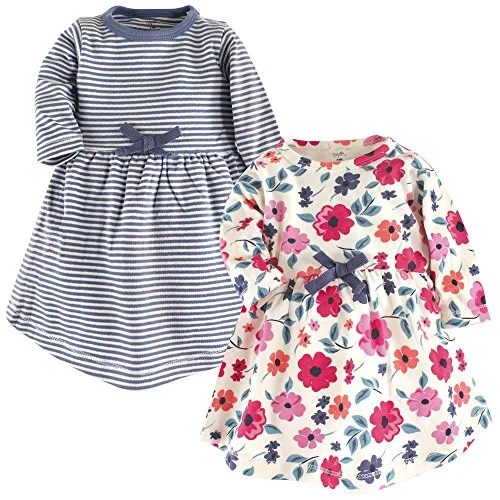Touched by Nature Short-sleeve and Long-sleeve Dresses Playwear Dress in Baby Toddler Garden Floral Long Sleeve