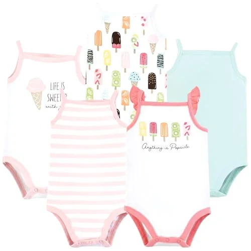 Touched by Nature Bodysuits in Popsicle