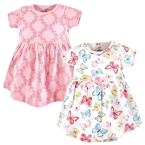 Touched by Nature Short-sleeve and Long-sleeve Dresses Playwear Dress in Baby Toddler Butterflies Short Sleeve