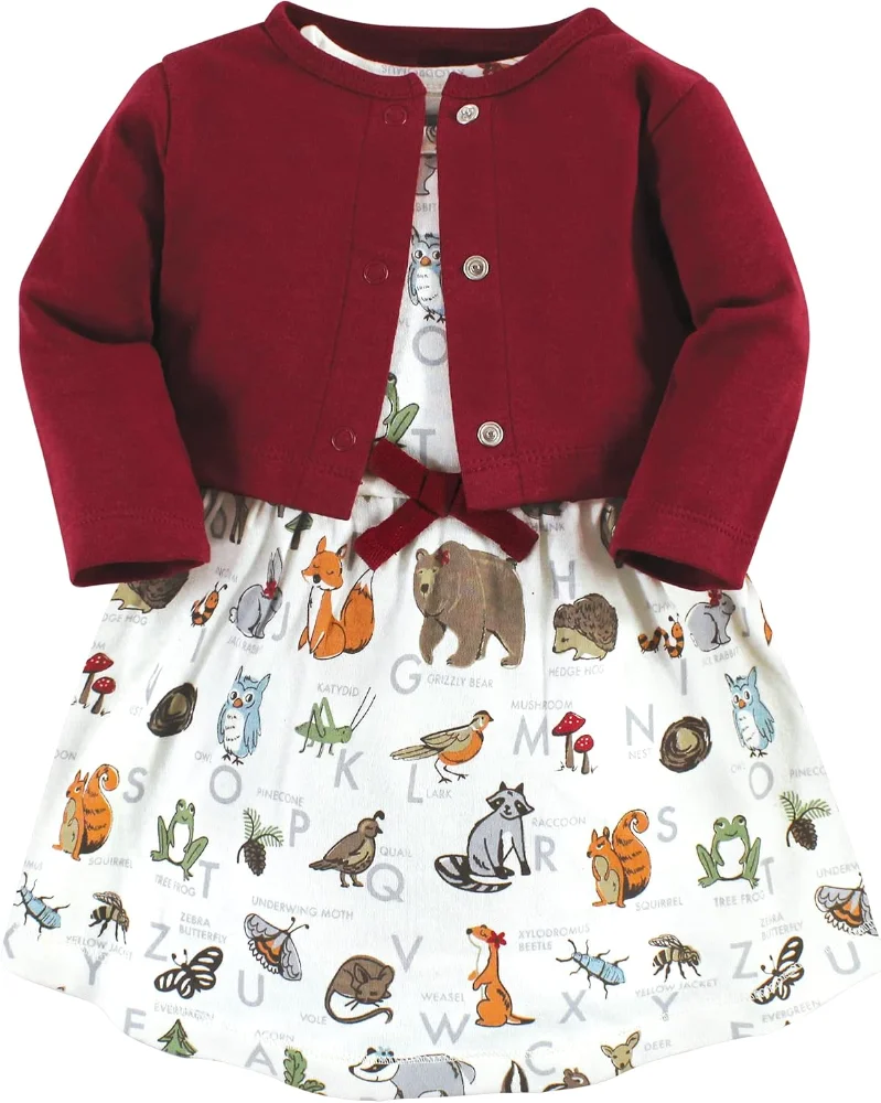 Touched by Nature Dress and Cardigan in Woodland Alphabet