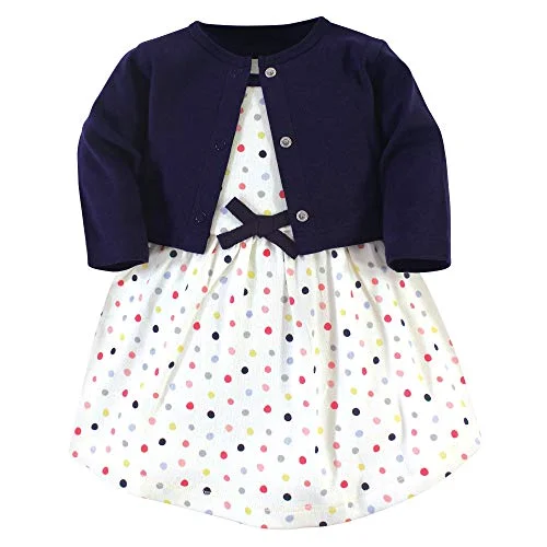 Touched by Nature and Cardigan Casual Dress in Colorful Dot
