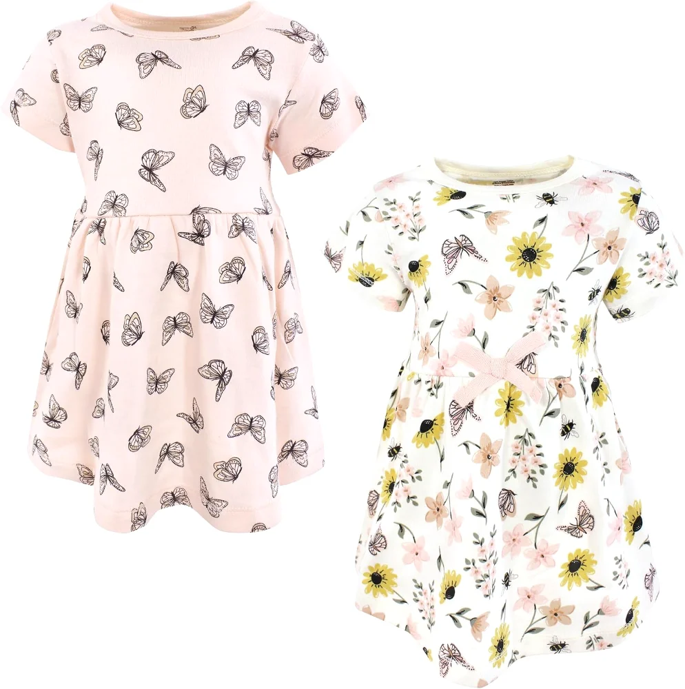 Touched by Nature Short-Sleeve Dresses in Soft Wildflower
