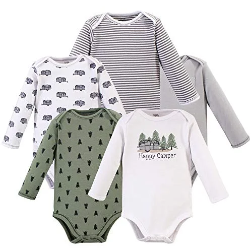 Touched by Nature Long-Sleeve Bodysuits in Happy Camper