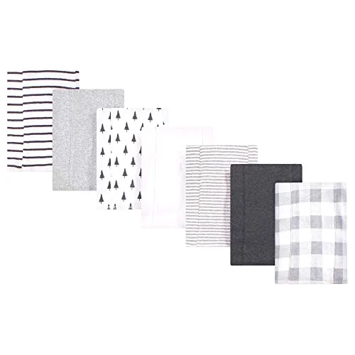 Touched by Nature Burp Cloths in Gray Plaid