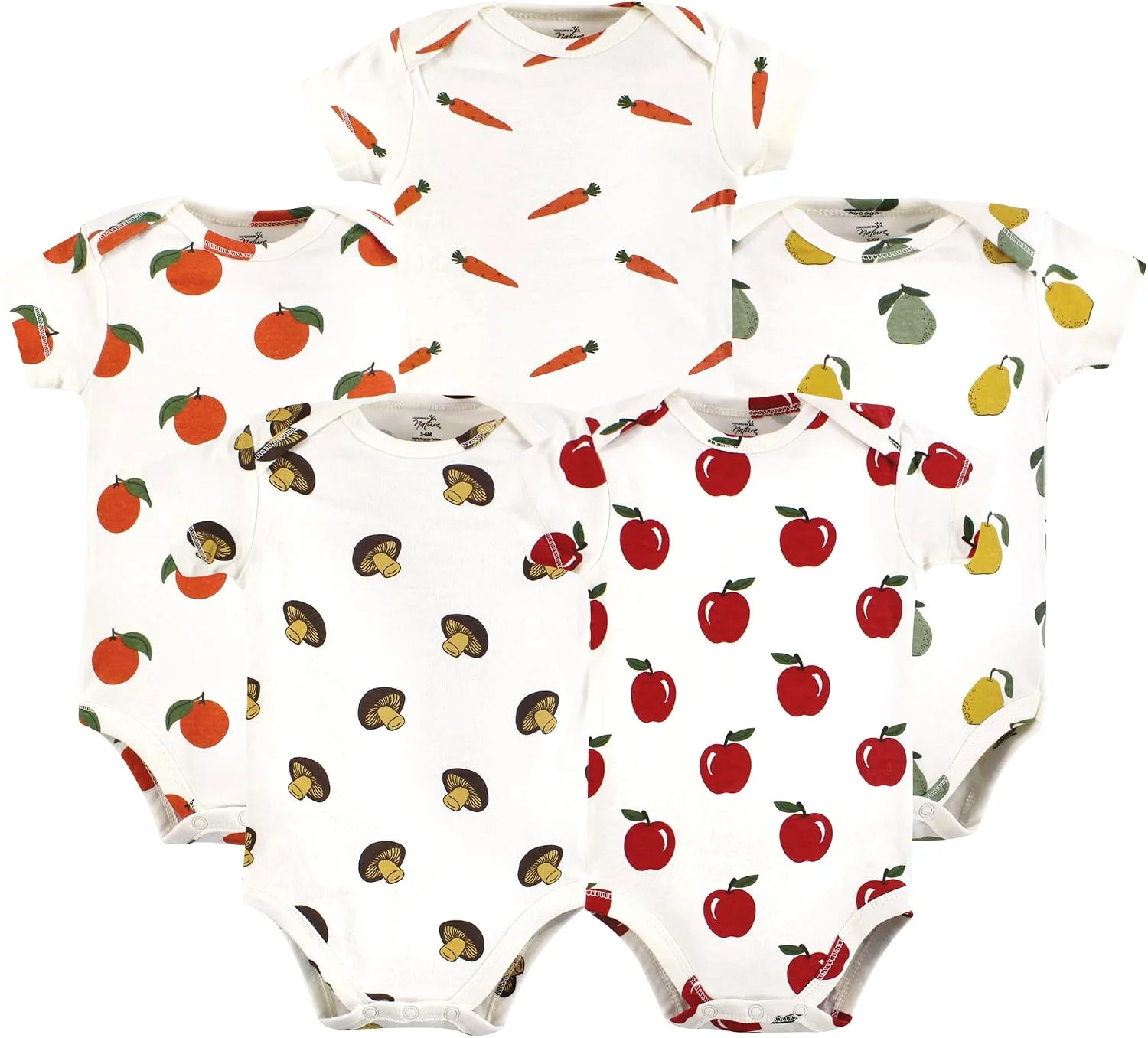 Touched by Nature Bodysuits in Fruits And Veggies