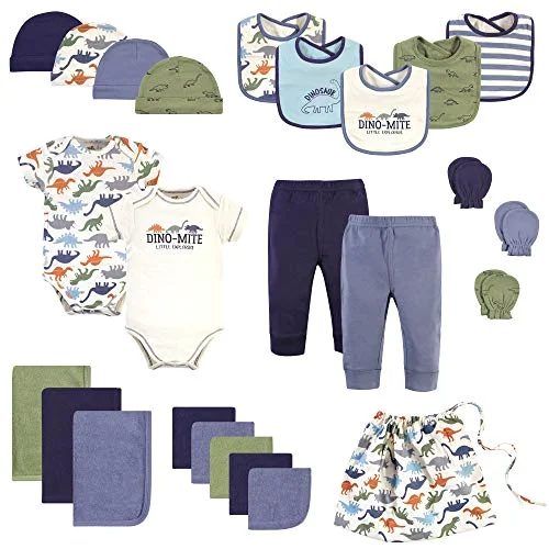 Touched by Nature Layette Set and Giftset in Bold Dinosaurs